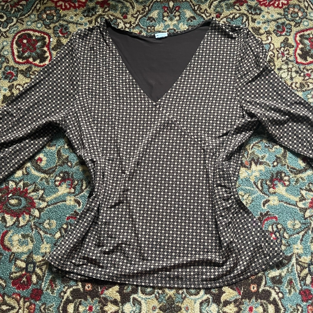 GapStretch Brown Polyester Vintage Top